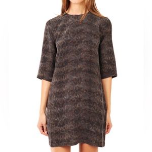 Equipment Silk Leopard Dress XS